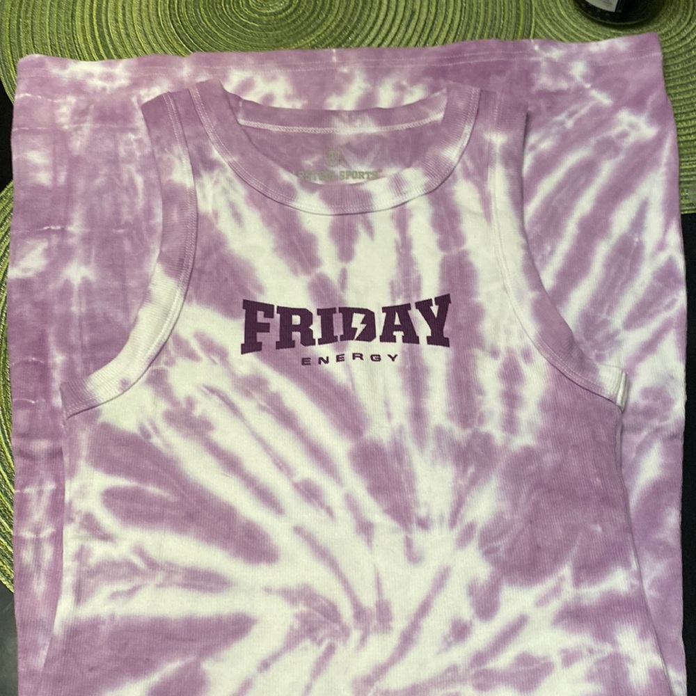 Barstool Sports : “Friday Energy” tie dye tank dress